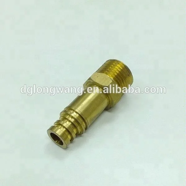 Custom OEM brass hardware CNC turned machining precision brass fitting component