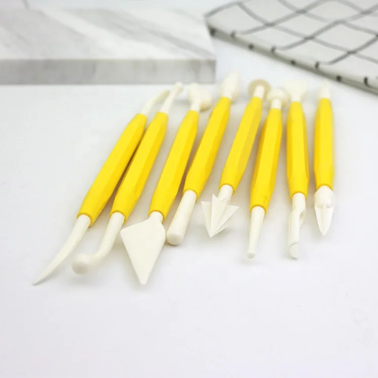 Wholesale Plastic Fondant  Cake Decorating Tools 8pcs modelling tools