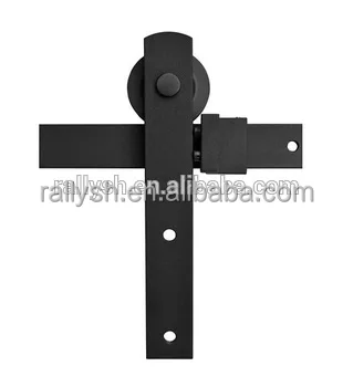 
soft-closing system for sliding glass doors Classic sliding top mounted barn wood door hang roller track hardware 