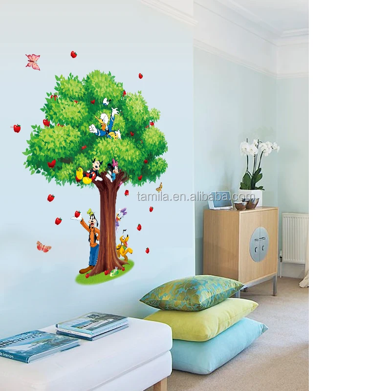 New Fashion Kids Room Mickey Mouse Donald Duck Wall Vinly Decal Decor Sticker Removable Super for Nursery