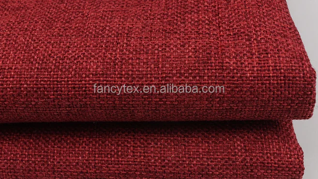 
polyester high quality faux flax Linen sofa cover fabric for curtain bolster home textile 