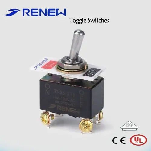 RT-S6-21B/ RT1221 DTST ON-OFF type 15amp on off toggle switch