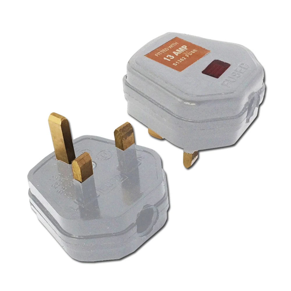 BS standard electric plug with light 13A fused plug