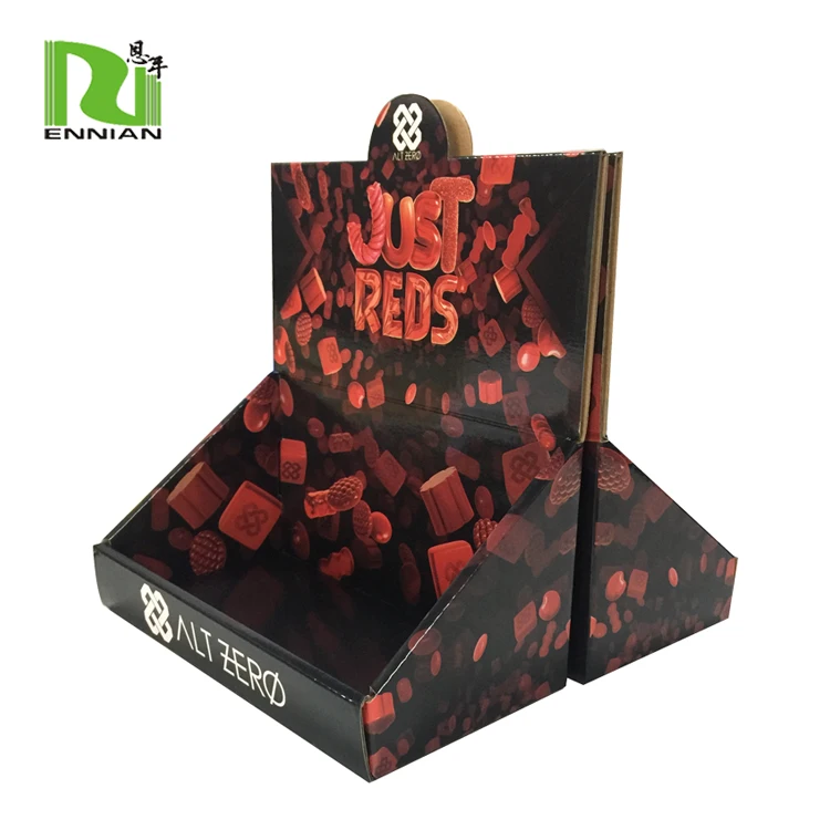 Custom design supermarket promotion Advertising cardboard Small Counter Display Stands