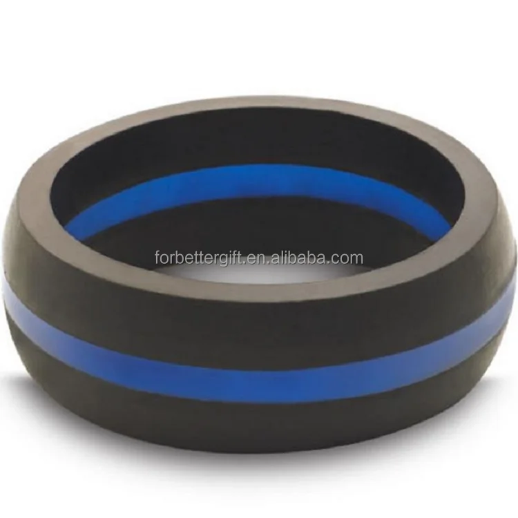 
thin blue silicone wedding rings, silicone thumb rings,vape rubber rings 