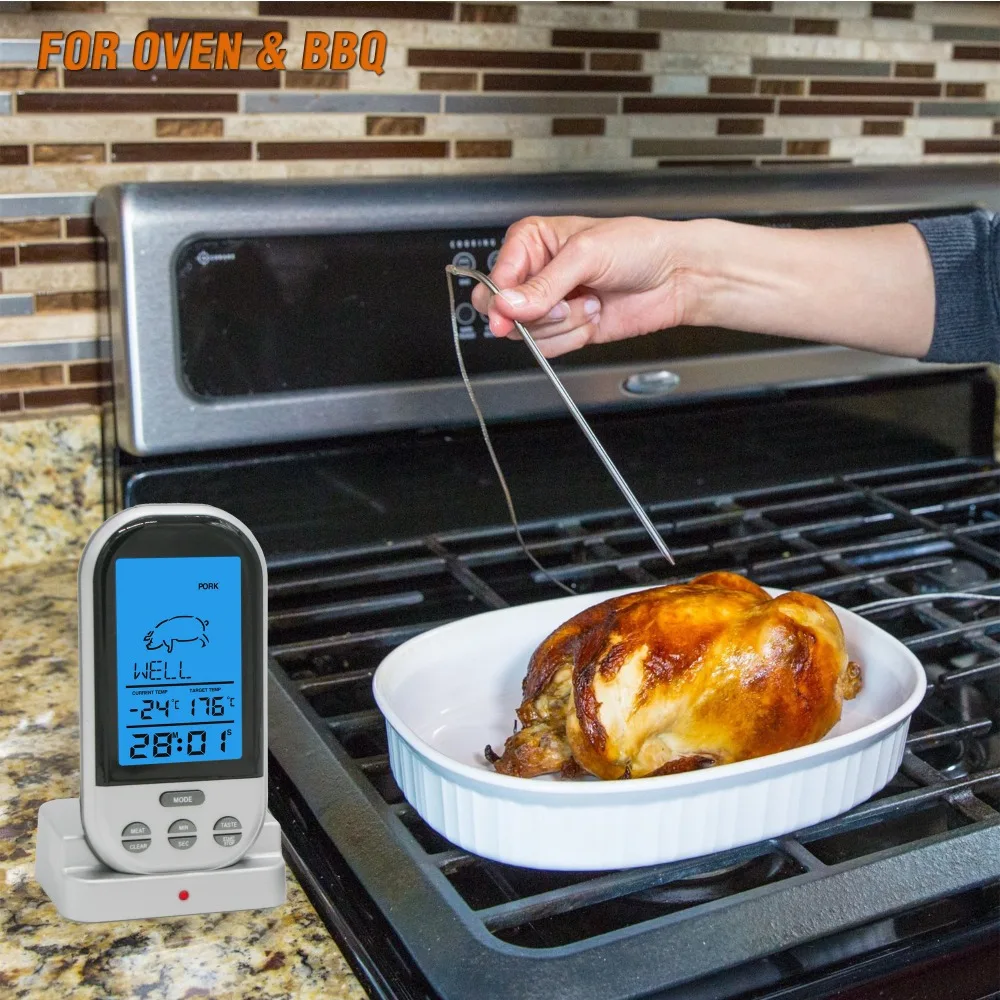 Amazon Hot Sale Wireless Instant Read Turkey Cooking Steak Thermometer Digital Meat Thermometers for BBQ and Oven