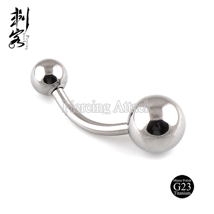 G23 Titanium Both Sides Internally Threaded Free Belly Button Rings