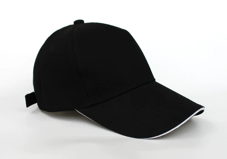 100% pure cotton high quality 5 panel outdoor baseball cap hat whole custom adjustable metal slide buckle Fashion baseball cap