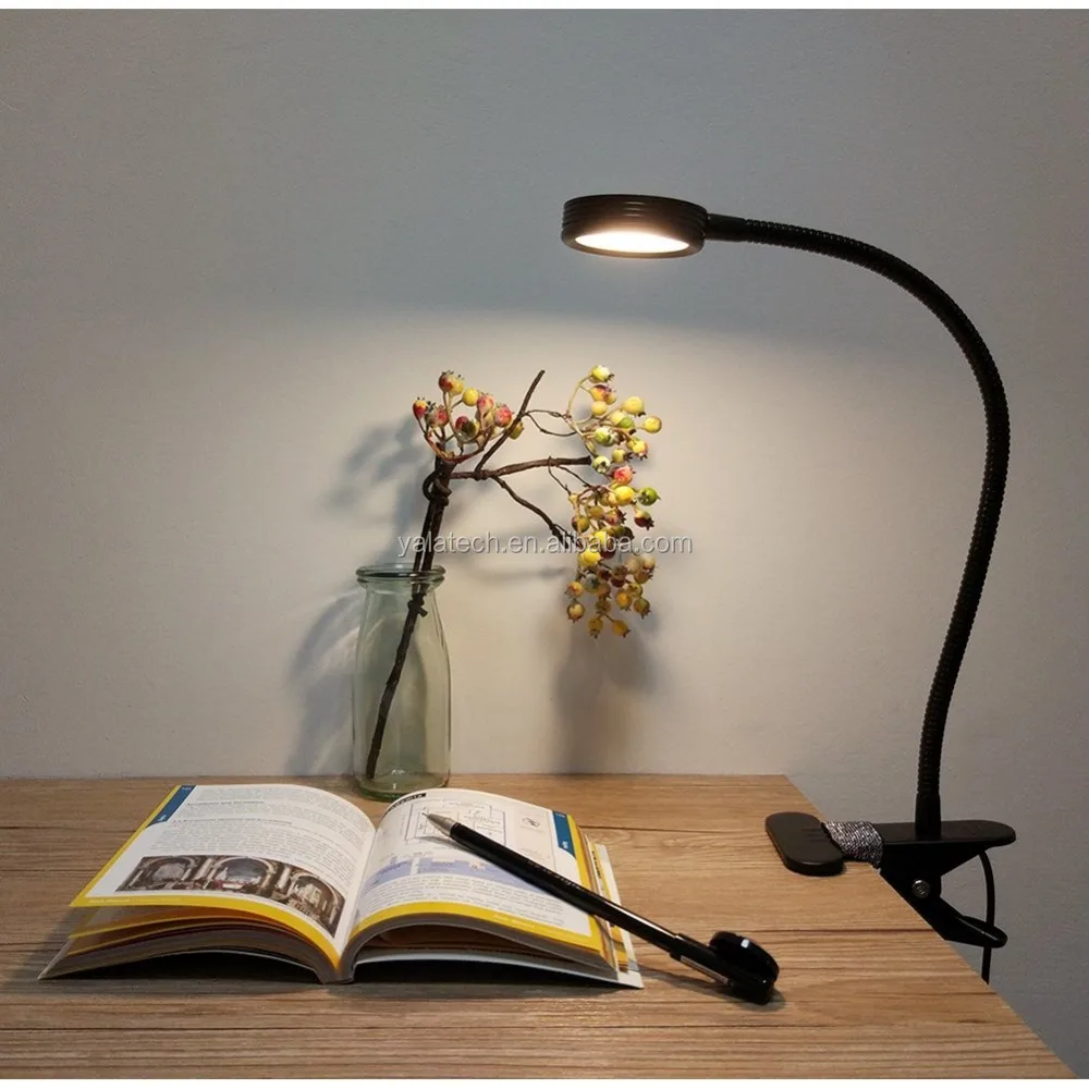 Flexible Googeneck USB 5W LED Clamp Table Light