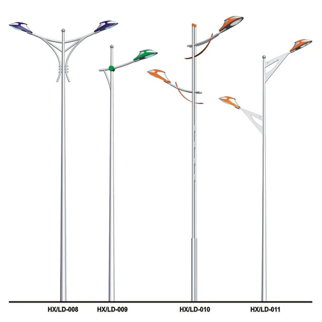 hot sales advertising street lamp flag banner pole/street lamp post vote /round conical taper street lighting pole