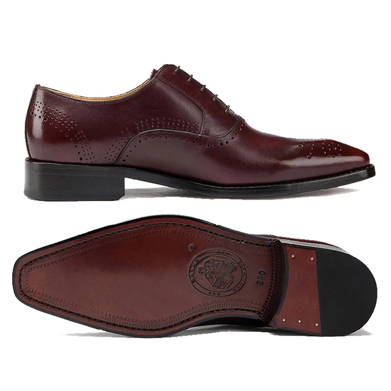 mens british style goodyear welted shoes Brogue  handmade dress shoes calf leather dress shoes for men