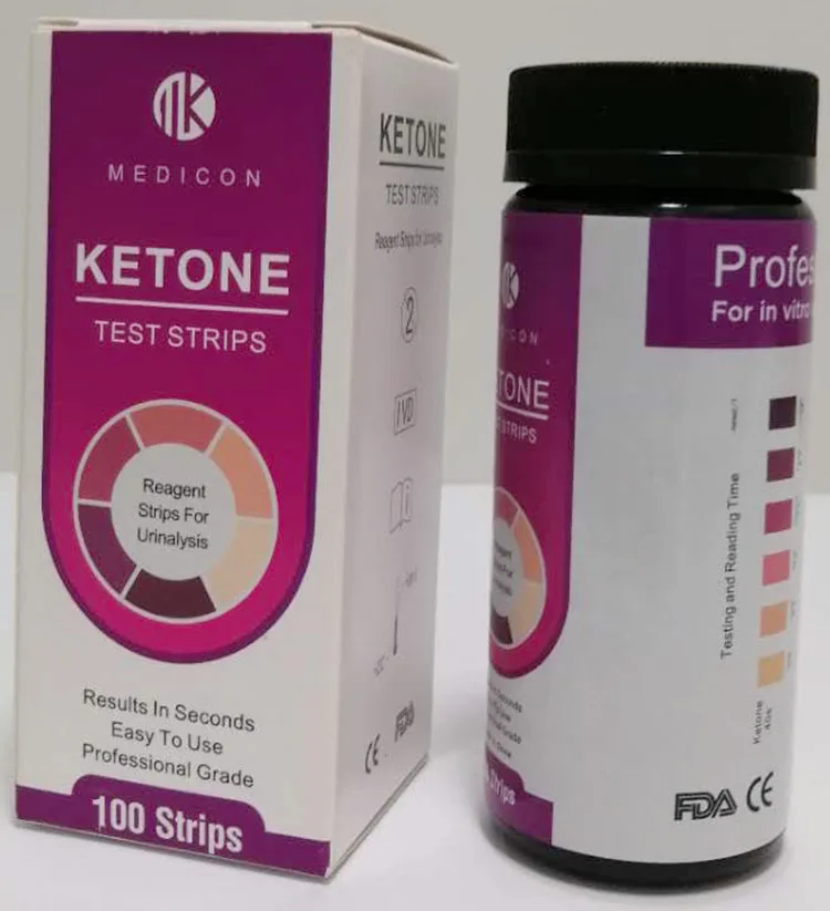 Hot sale urine  ketone strips lose weight monitor keto strips, ketone test strips Tiras de cetona para monitor