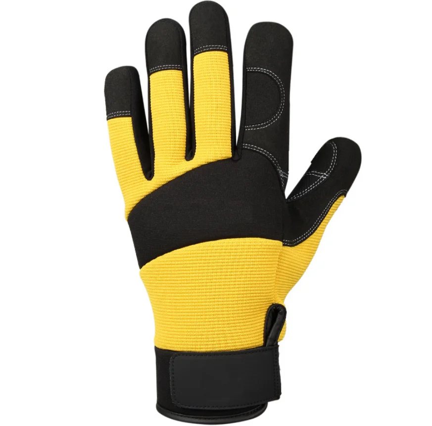 High Quality  Heavy Machinery Anti Cutting Impact Work Safety Leather Gloves