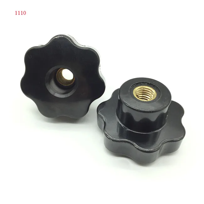 M8 Brass Insert Through Thread Star Knob