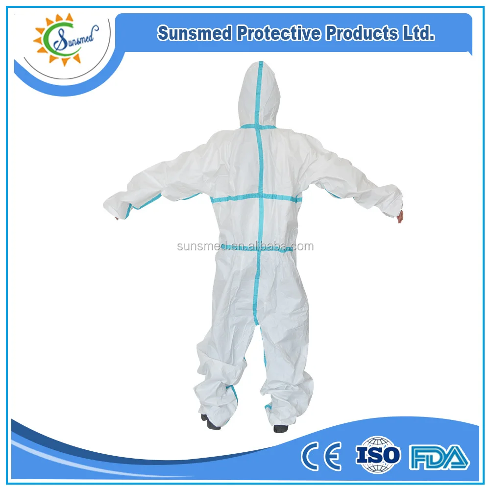 disposable nonwoven breathable film protective coverall disposable work overalls disposable coverall with hood