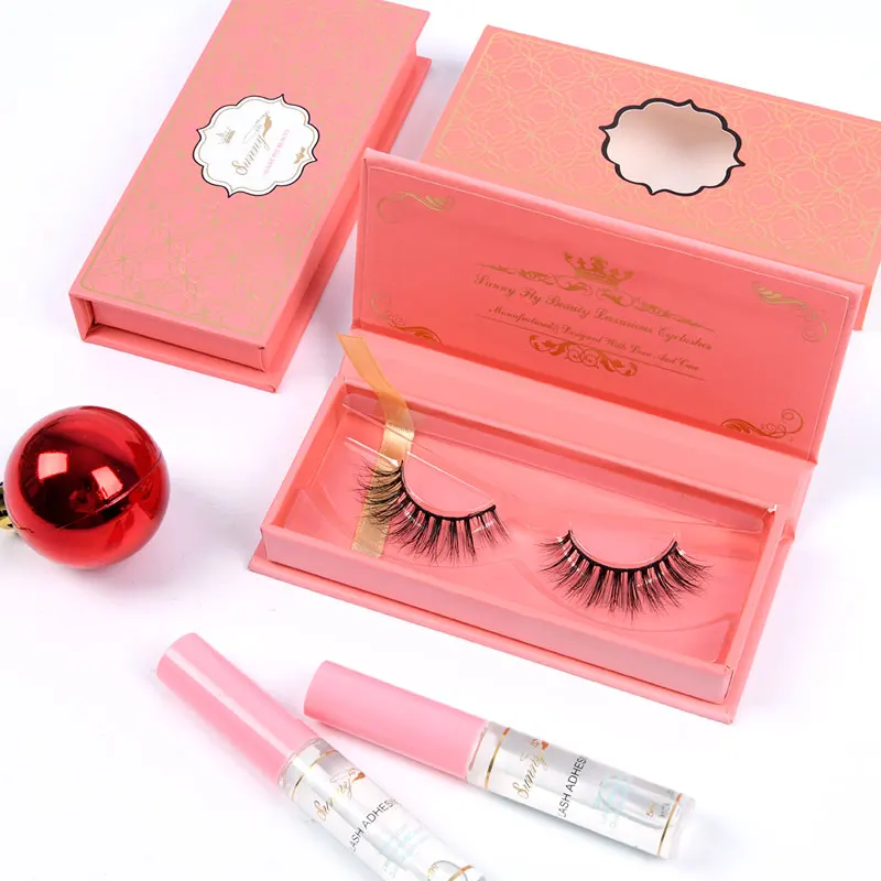 Blue black white heart shaped paper packaging box for vietnam eyelashes