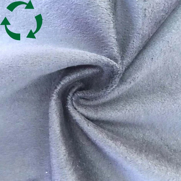 China direct factory recycled polyester faux suede leather fabric
