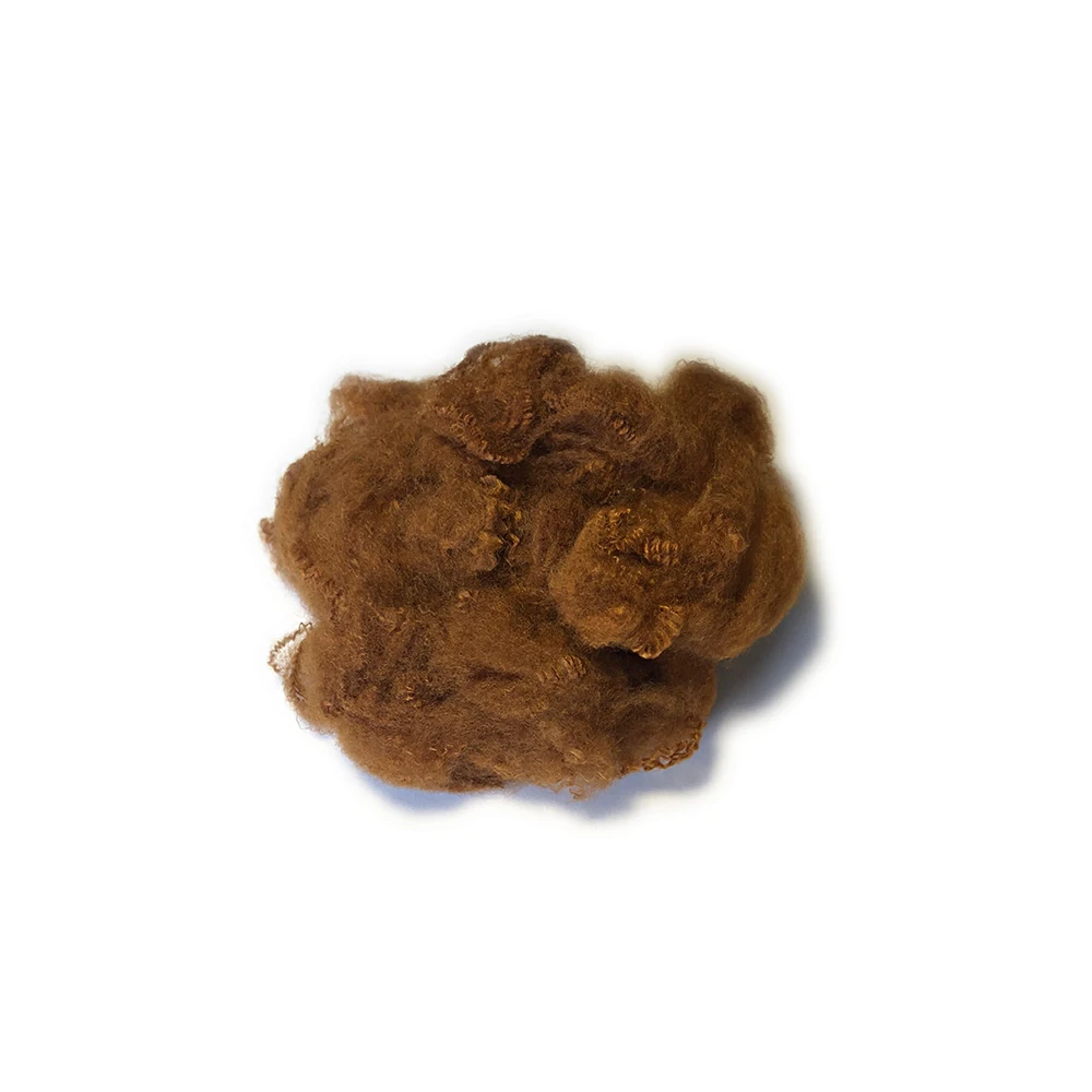 coffee colored recycled polyester staple fiber pet fiber plant with GRS Certificate