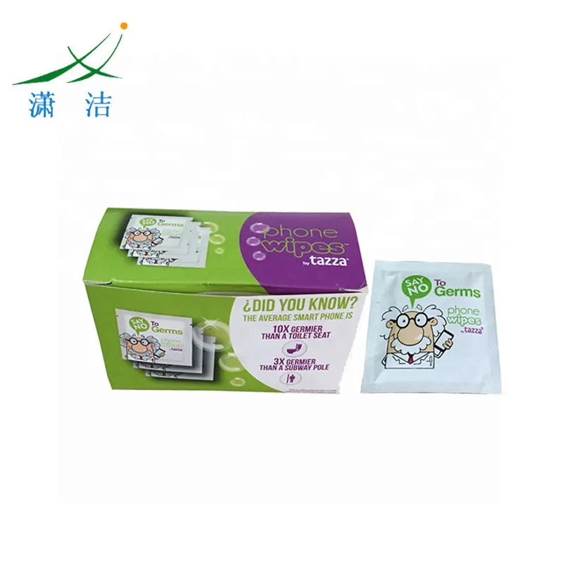 
high Quality mobile phone Alcohol Prep Pad non alcohol wet dry wipes 