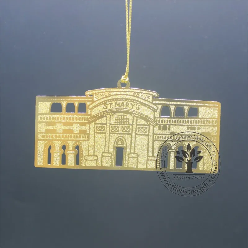
commemorate church anniversary custom brass etched ornament 