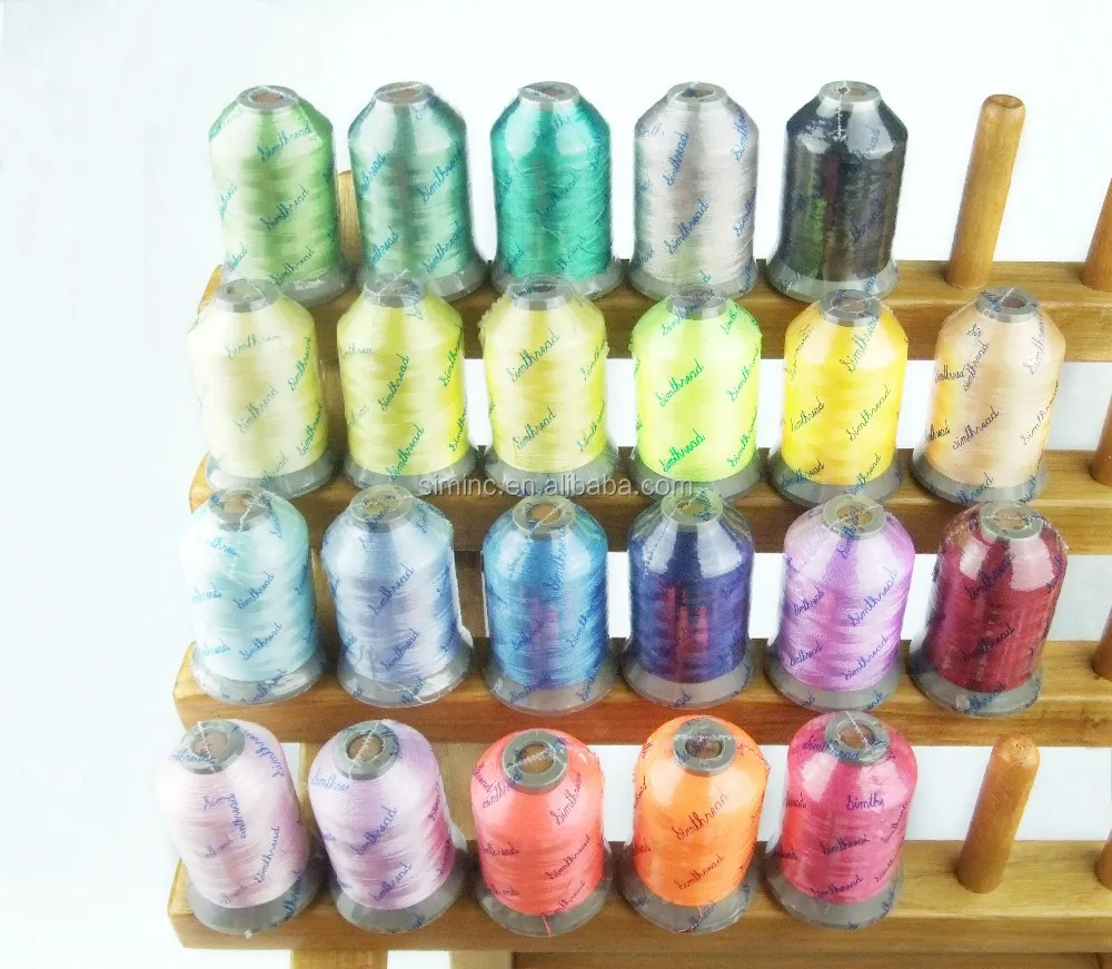
Wholesales 1000m mini-king spool 100% polyester embroidery thread for home embroidery machines 