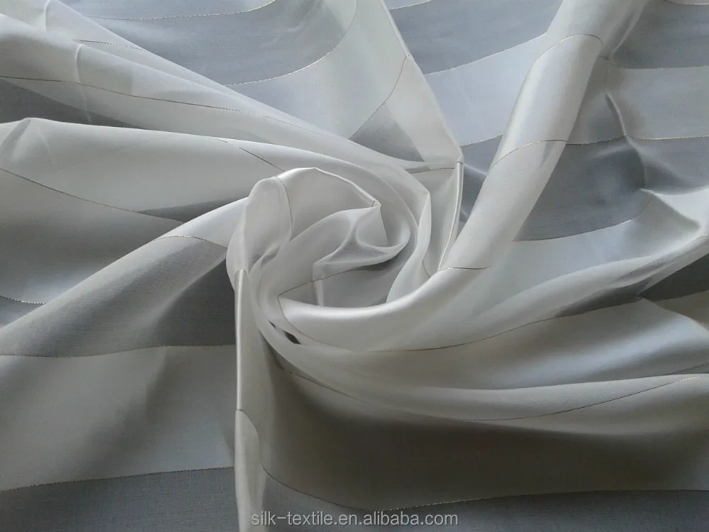 
12mm 5x5cm Stripe chiffion satin pure silk fabric 