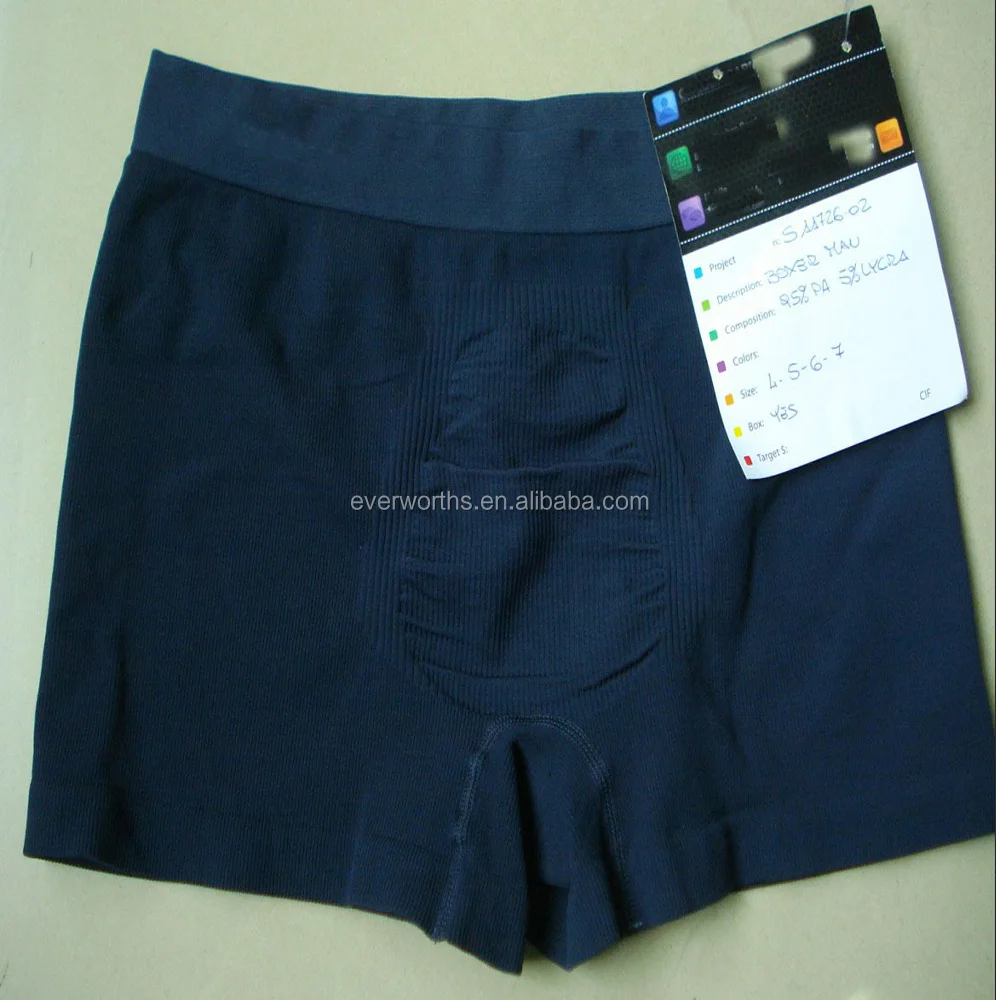 Mens seamless microfiber nylon spandex boxer shorts