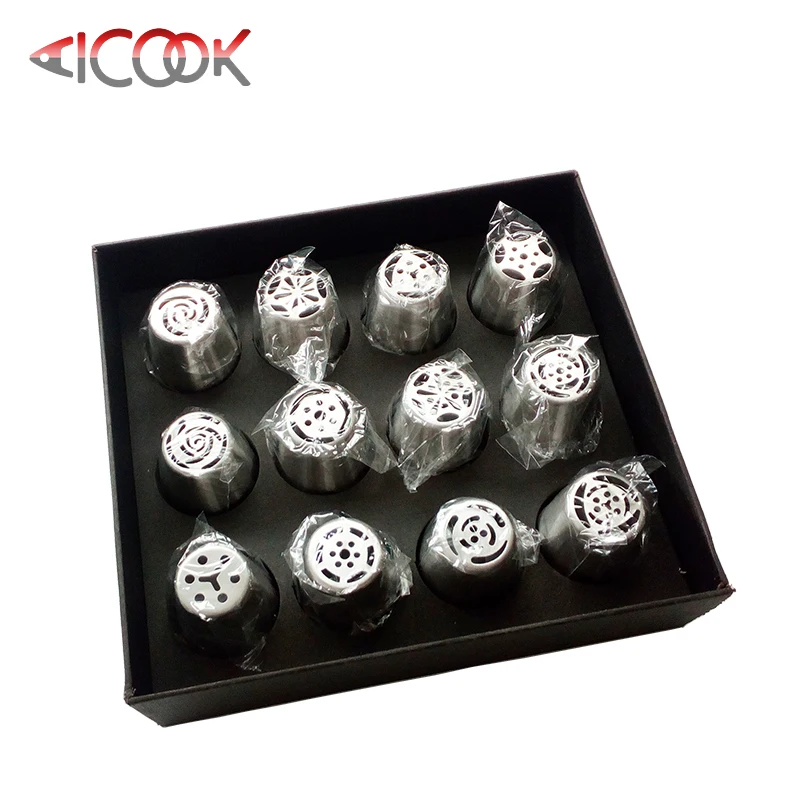 Different styles cake decorating russian nozzles