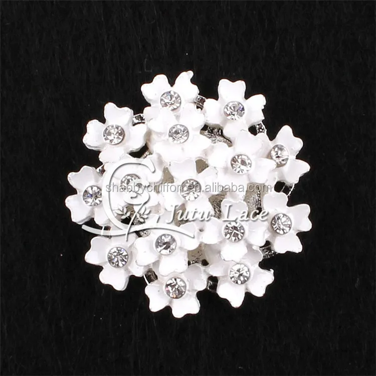 25 мм розового и белого цветов на пуговицах с цветочным принтом со стразами центр-плоские с одной стороны Стразы garment accessories-аксессуары для волос украшения