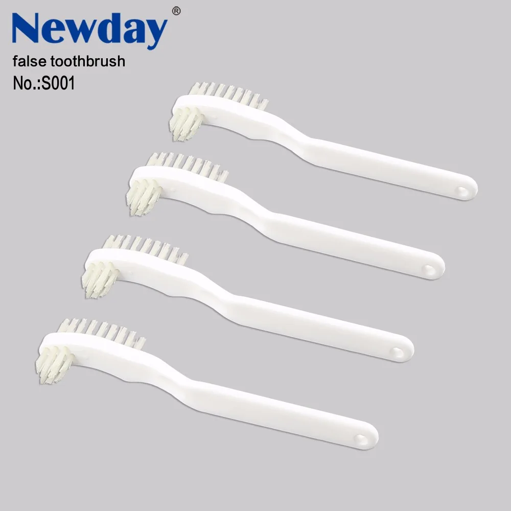 Economic Double Sided Bristles   Denture Brush Hard Denture Cleaning Brush False Teeth Brush Toothbrush