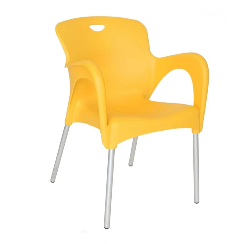 High quality metal legs plastic living room chair leisure leisure arm chair