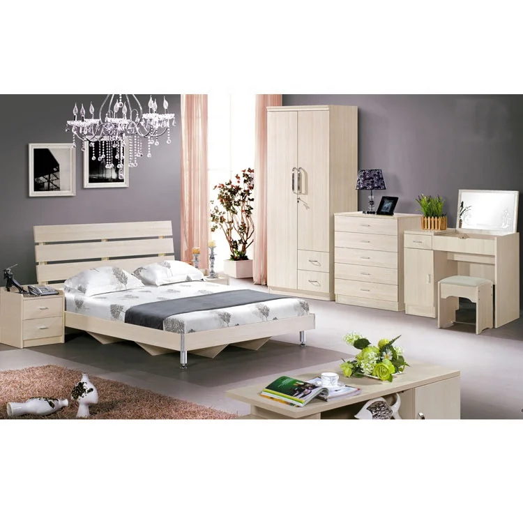 Bedroom Furniture Upholstered Bed Hotel Solid Wood Bed Modern Double Bed