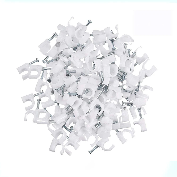 CNBX round electrical wire cord plastic circle pvc magnetic nail metal cable clip