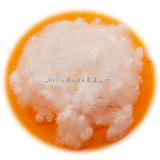 
100% Recycled HCS polyester staple fiber waste 3D 64mm filler for toys 