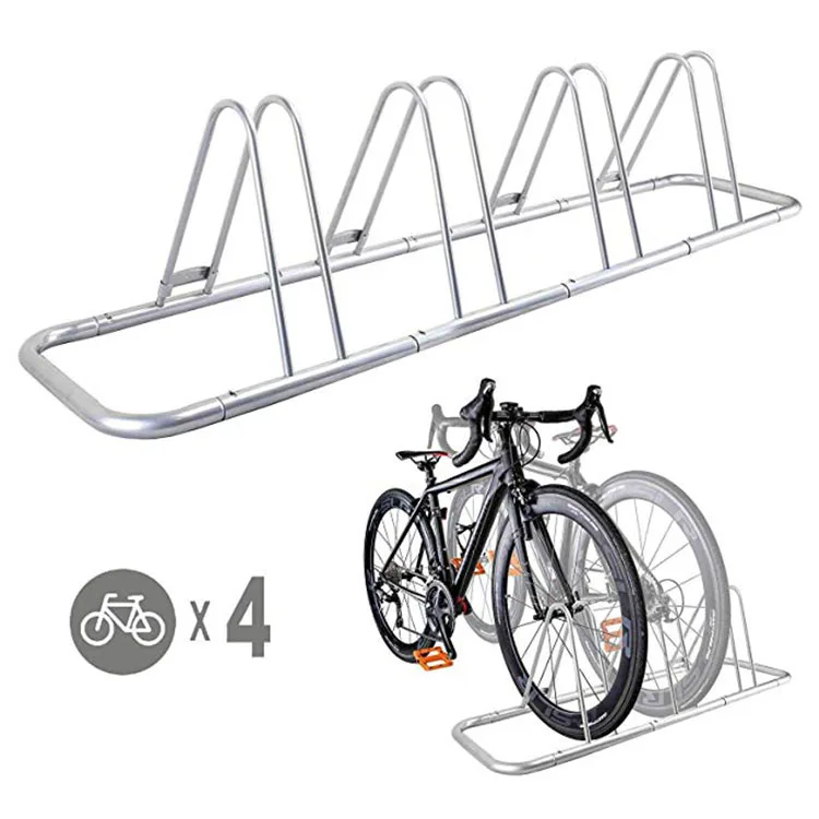 5 Bike Bicycle Floor Parking Rack Storage Stand