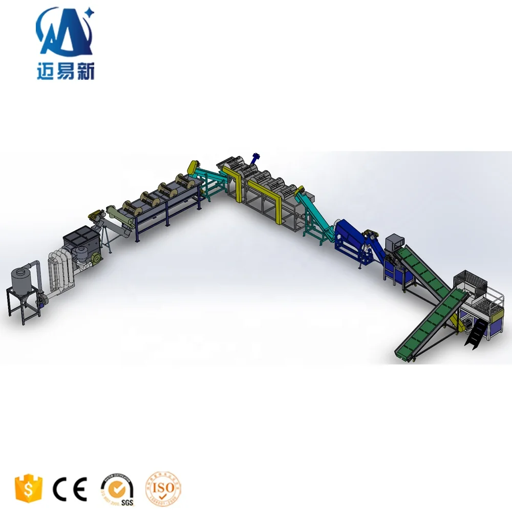 Waste PP PE Film bags Washing and recycling Machine Line