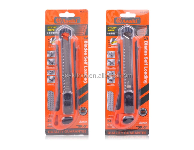 AK-8747 durable stainless utility cutter knife