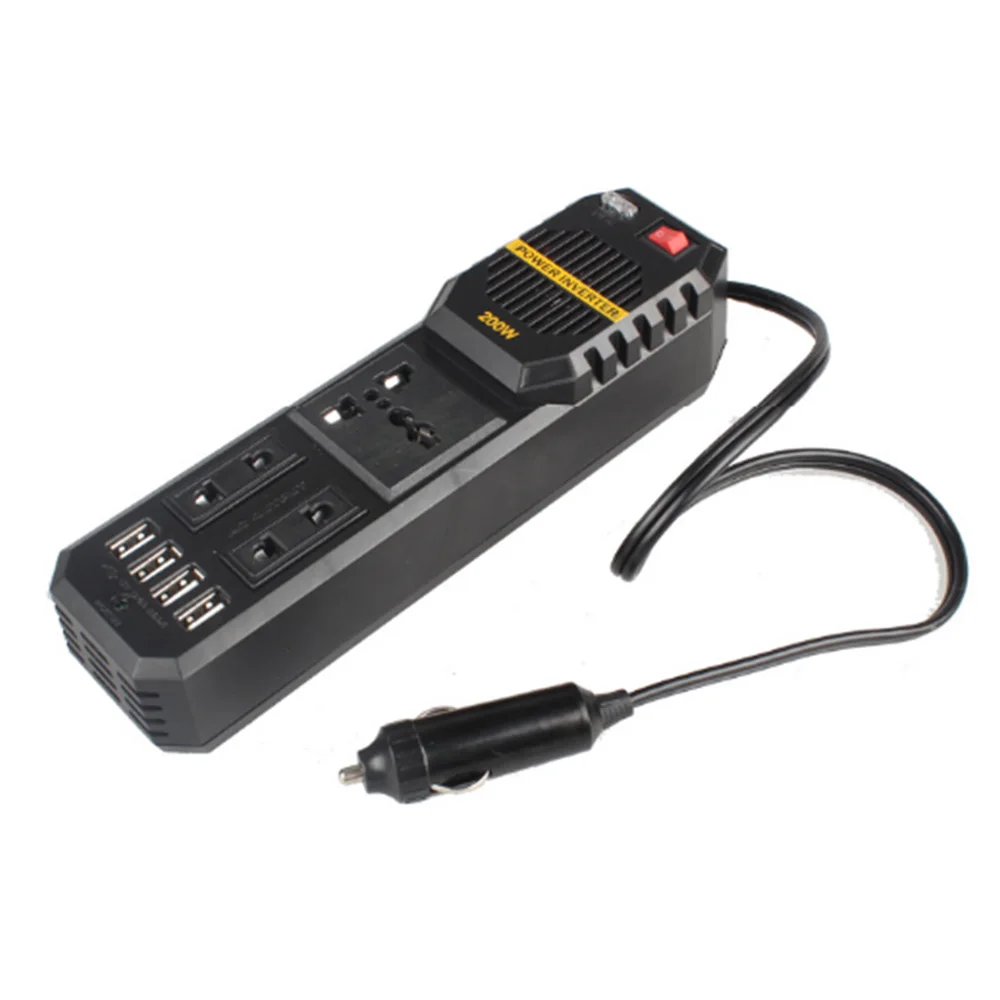 200W DC 12V to AC 220V  Power Inverter Car Vehicle Voltage USB Power Inverter Adapter Converter Support Home Use