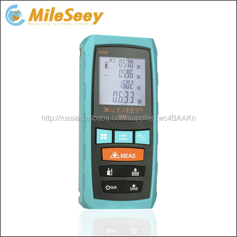 Mileseey S6 60 М Руководство Лазерная Ультразвуковой Дальномер Длина Площадь Объем Измеритель
