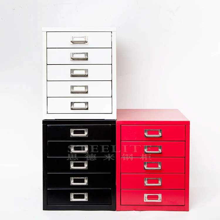 School Uniform Design Colorful Steel Locker Cabinet with Drawer Filing Cabinets on Desk