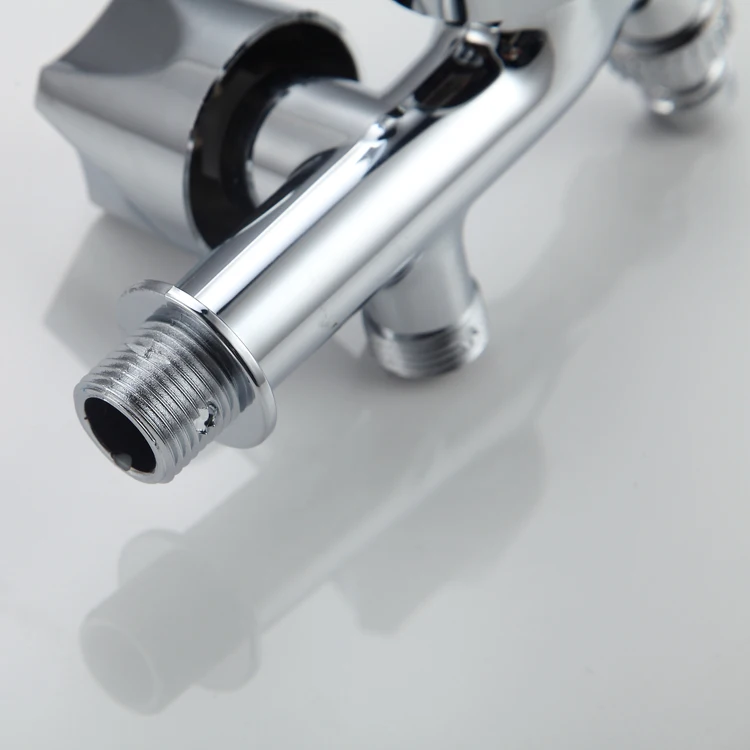 One way flow two handle double control ABS plastic water tap