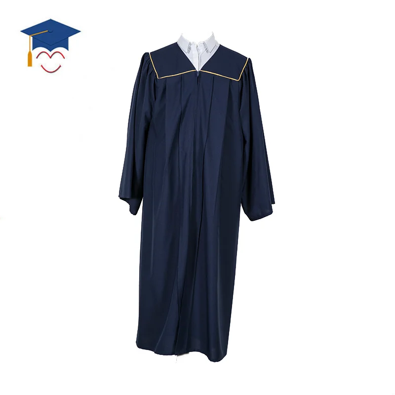 Hotsell Customized Bachelor Graduation Gown with Gold collar
