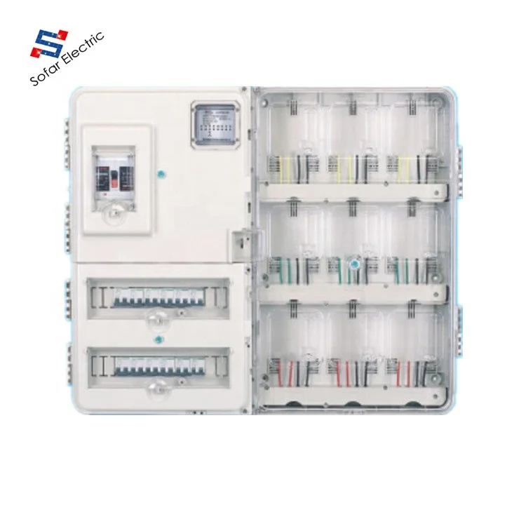 Transparent Plastic Indoor Electric Meter Boxes With Main Switch Control Boxes