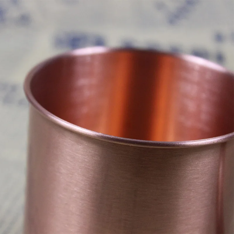 
European Tableware Copper Cup Liquor Beer Mug Unique Rose Golden Color Copper Cup and Mugs with Handle 