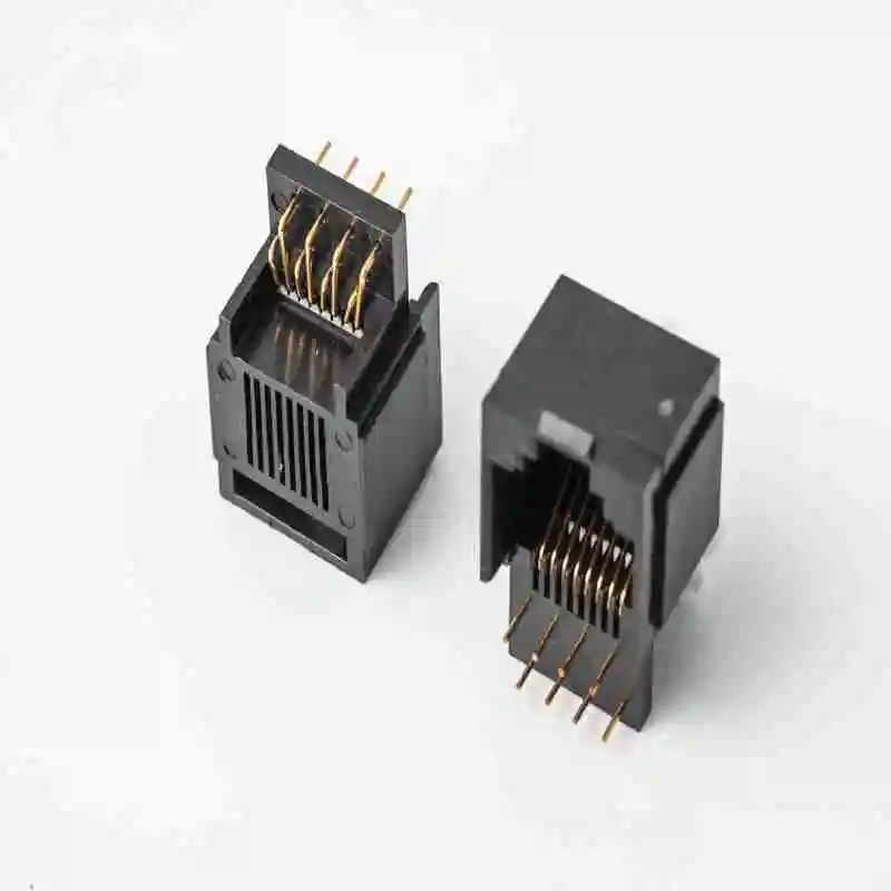 6p6c (RJ11, RJ12, RJ14, RJ25) 90 Angle (Right) Unshielded Cat3 Jack Modular Connector
