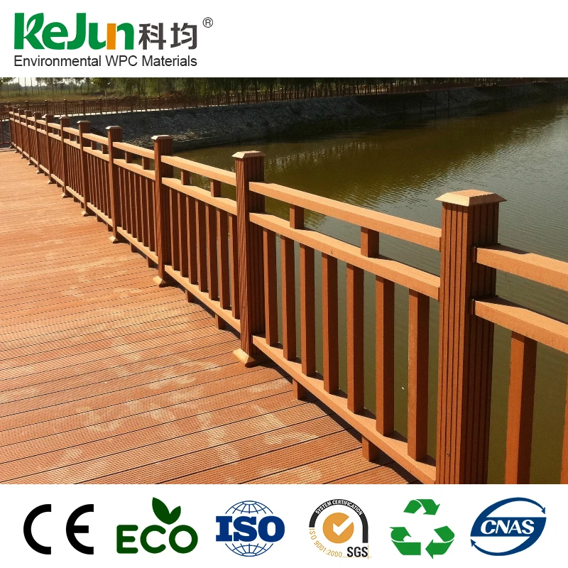 Vinyl Fence Plastic Decorative WPC Railing Fencing Trellis Balcony Porch Stair Deck railing