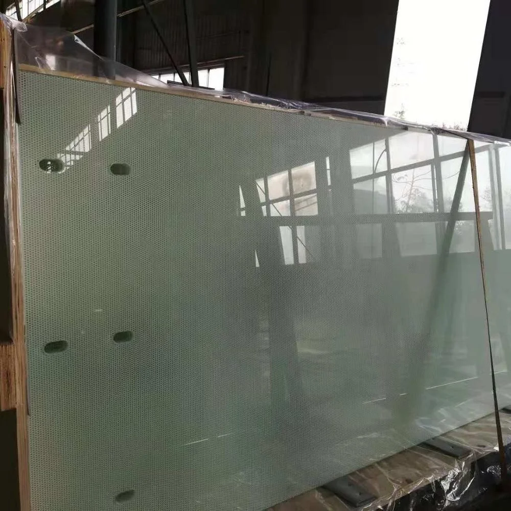 Silk Screen Ceramic Printing Tempered Laminated Glass With SGP interlayer for Balustrade