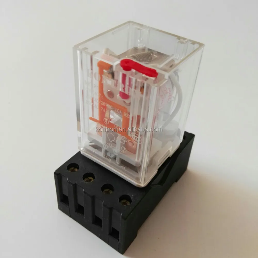 10 А разъем 8 контактов со светодиодом и нажимом для тестирования кнопки реле общего назначения