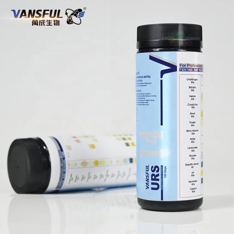  14 Parameter Urinalysis Test Strips 100ct Urinary Tract Infection