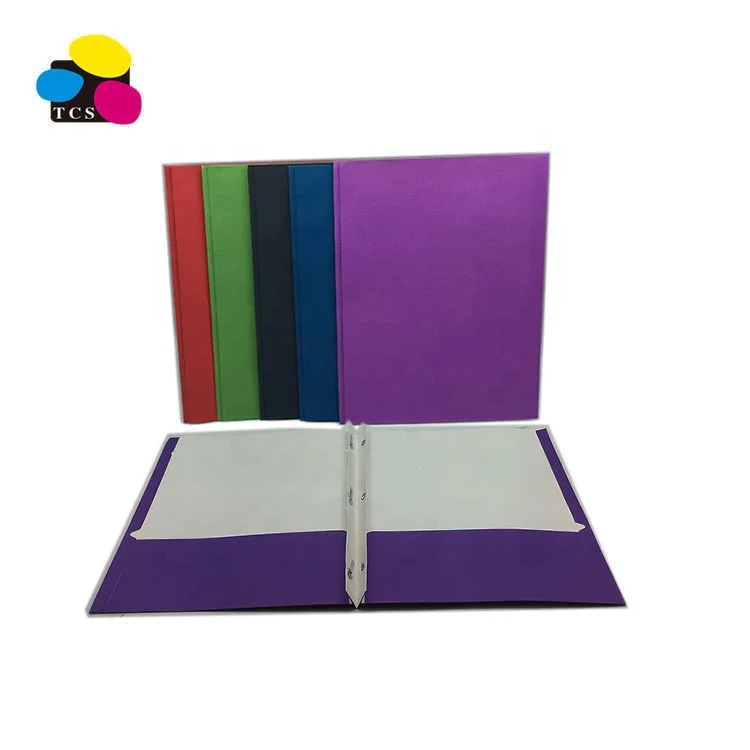Kraft Paper File Folders, 2-Pocket, Assorted Colors, 100/Box